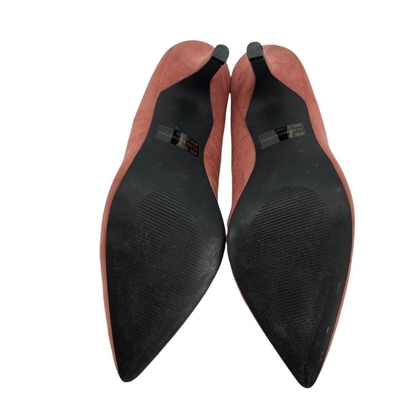 Qupid Pink Suede Pointed Toe Kitten Heels Size 9 Women's - Picture 7 of 7